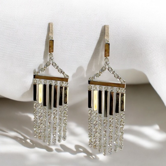 Givenchy rain drops Crystal earrings. NWOT - Picture 1 of 7